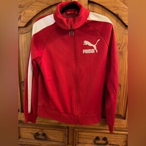 Puma Red Jacket with Silver Logo